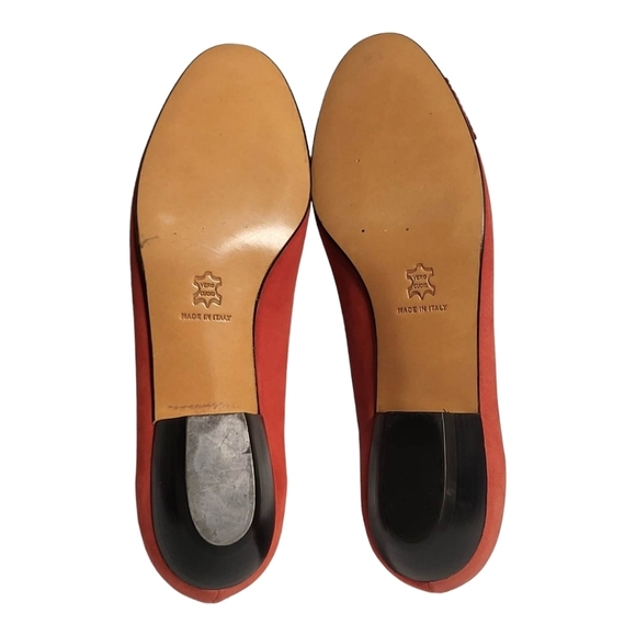 Salvatore Ferragamo Boutique Pink Suede Bow Shoes Sz 7 - Picture 5 of 14